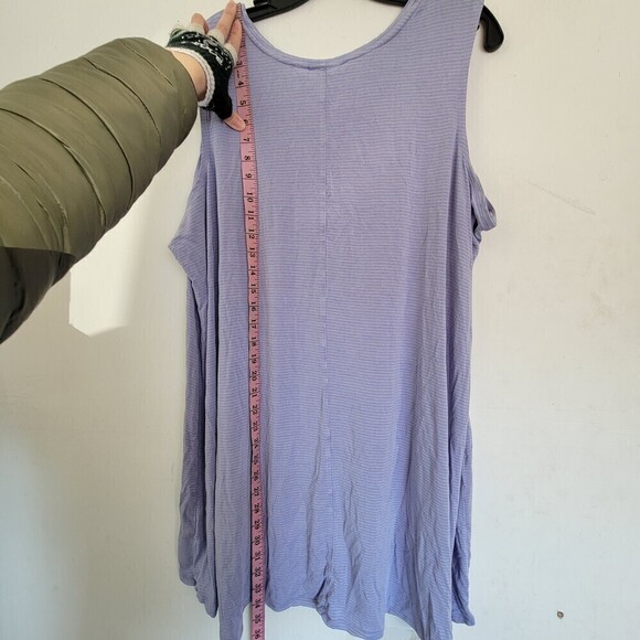 LOGO by Lori Goldstein Layers Striped Sleeveless Tank Top Shirt Size 2X - Picture 6 of 11